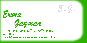 emma gazmar business card